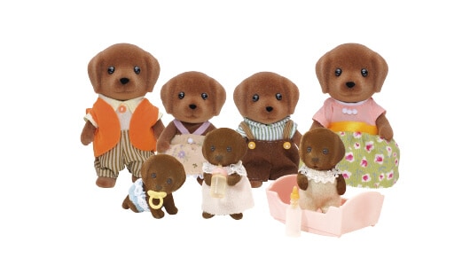 Chocolate Labrador Family