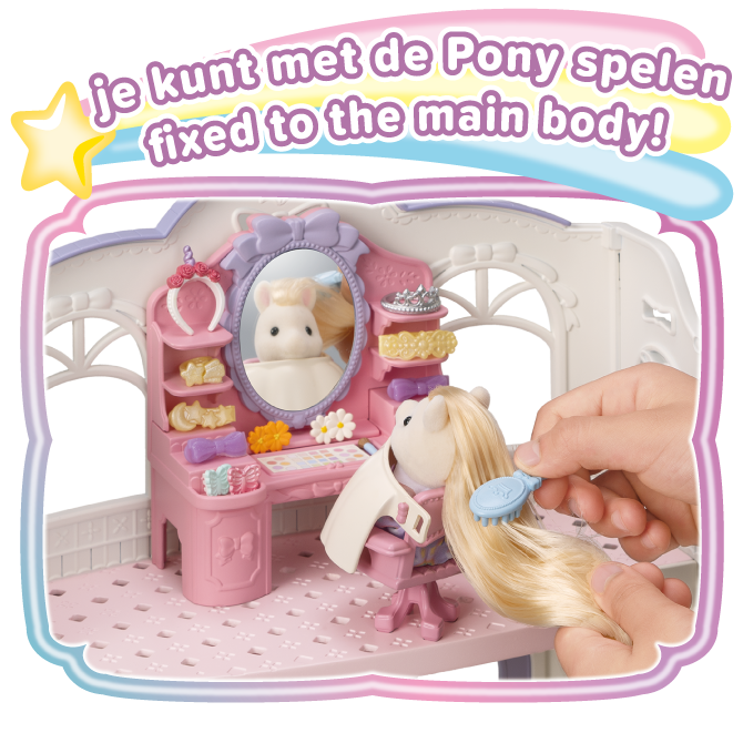 je kunt met de Pony spelen fixed to the main body! 