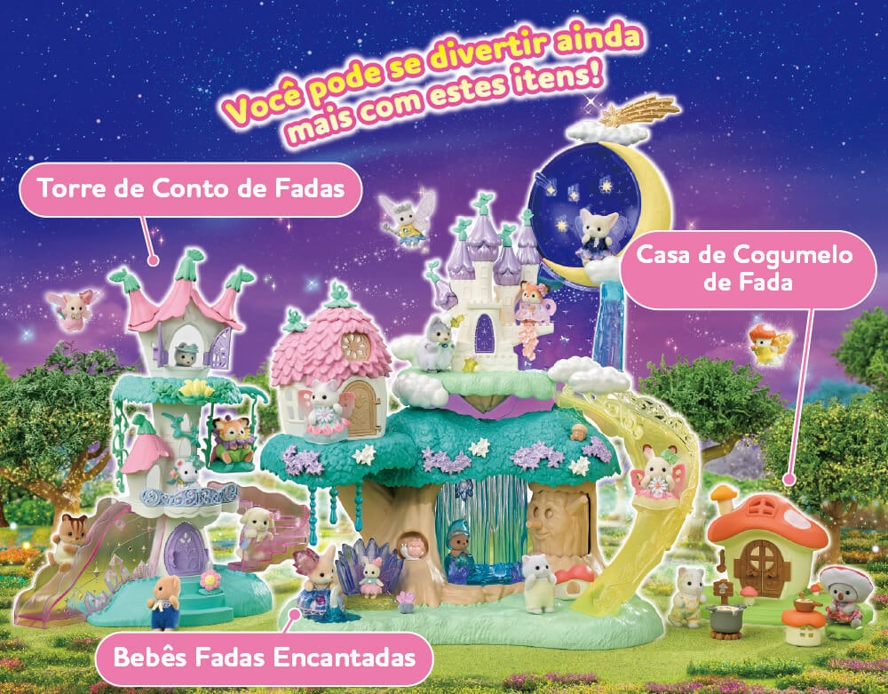 Castelo de Fadas do Bosque Encantado, Torre de Conto de Fadas, Casa de Cogumelo de Fada, Bebês Fadas Encantadas, Você pode se divertir ainda mais com estes itens!