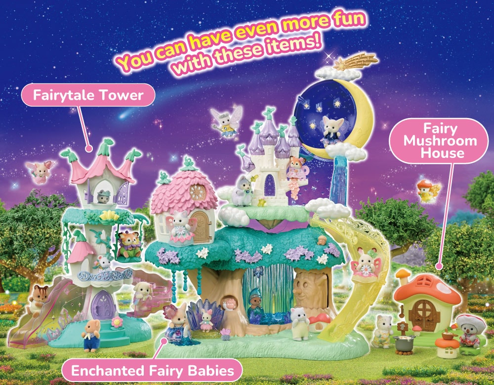 Woodland Wonder Fairy Castle, Fairytale Tower, Fairy Mushroom House, Enchanted Fairy Babies, You can have even more fun with these items!