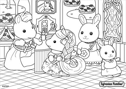 Sylvanian Families Para Colorir