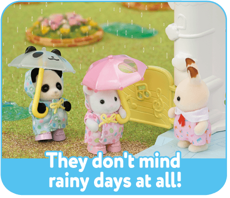 They don't mind rainy days at all!