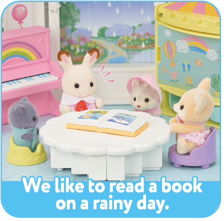 We like to read a book on a rainy day.