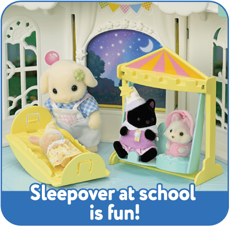 Sleepover at school is fun!