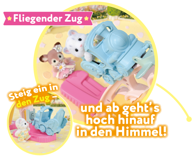 Fliegender Zug：Steig ein in den Zug – und ab geht’s hoch hinauf in den Himmel!