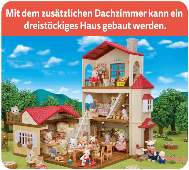 Mit dem zusätzlichen Dachzimmer kann ein dreistöckiges Haus gebaut werden.