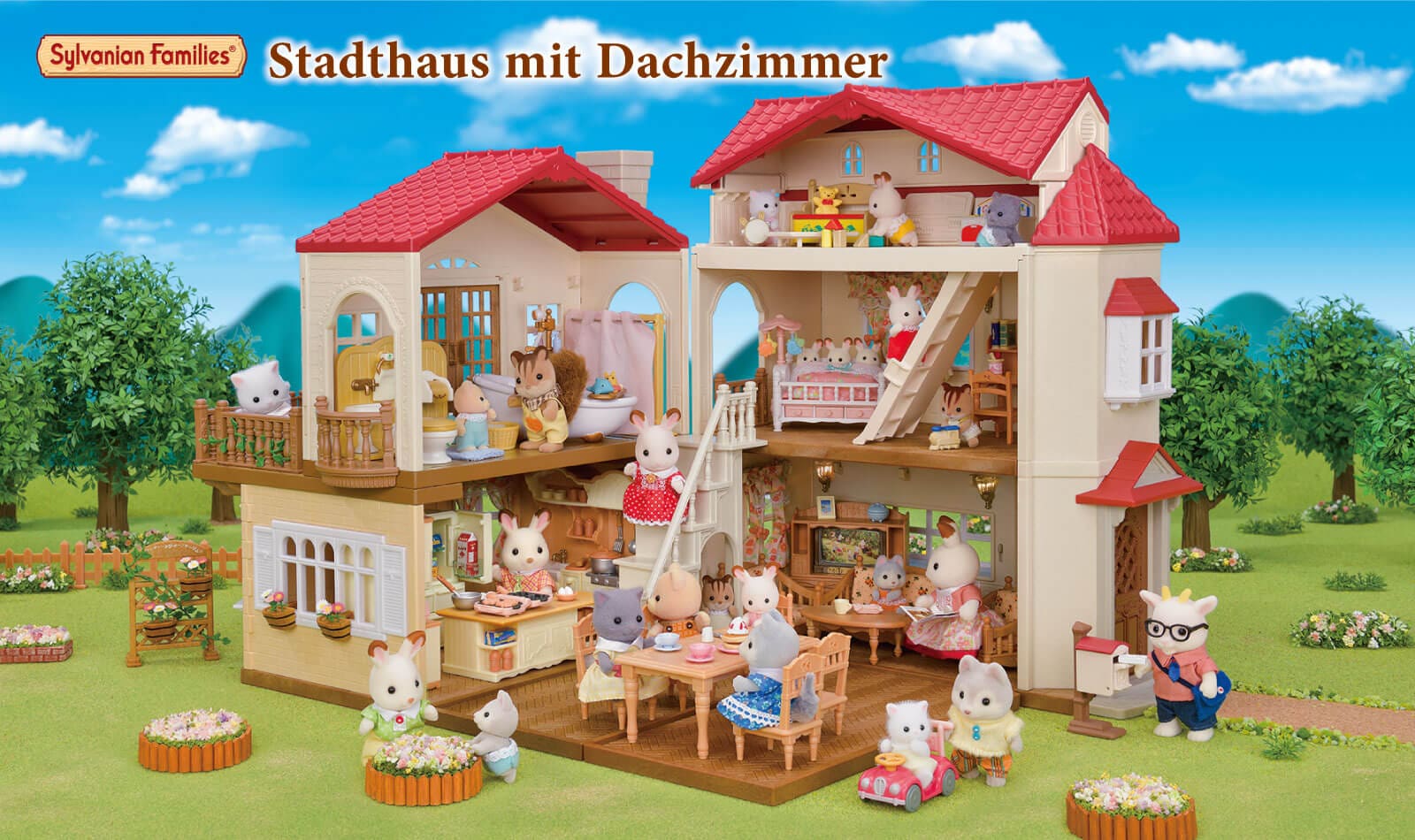 stadthaus mit dachzimmer │ sylvanian families