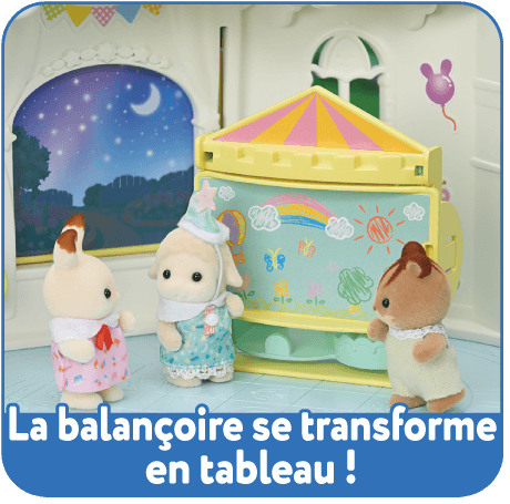 La balançoire se transforme en tableau !