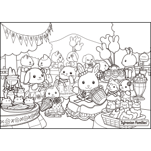 Sylvanian Families Colouring