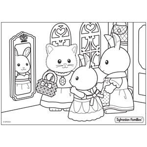 Para Colorir  Sylvanian Families