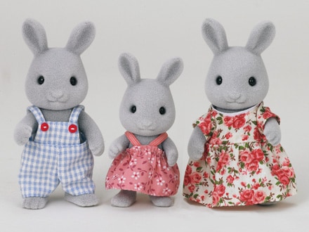 Sylvanian families grey rabbit family hot sale
