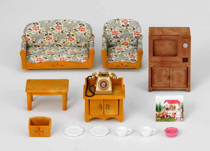 Country Living Room Set with Rabbit Mother - 8