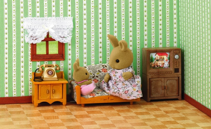 Country Living Room Set with Rabbit Mother - 8