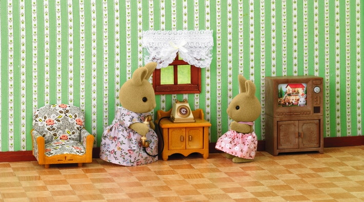 Country Living Room Set with Rabbit Mother - 8