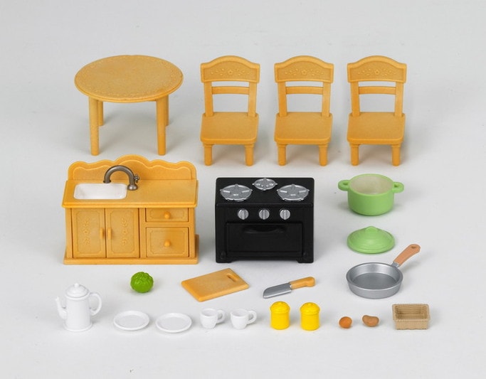 Country Kitchen Set with Cat Sister - 7