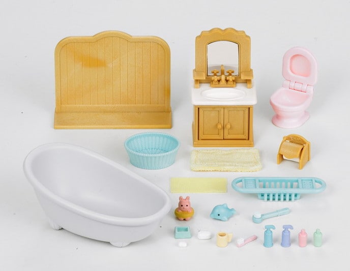 Country Bathroom Set with Cat Mother - 8