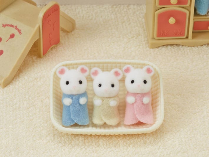 Marshmallow Mouse Triplets - 4