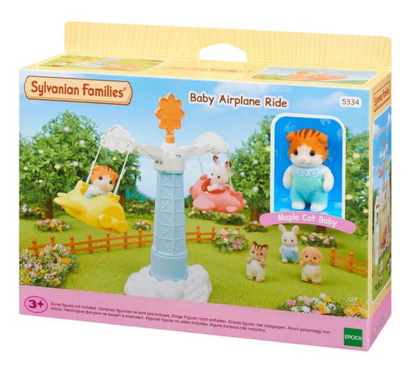 Sylvanian Families 5334 Baby Airplane Ride with Maple Cat Baby Karussell 