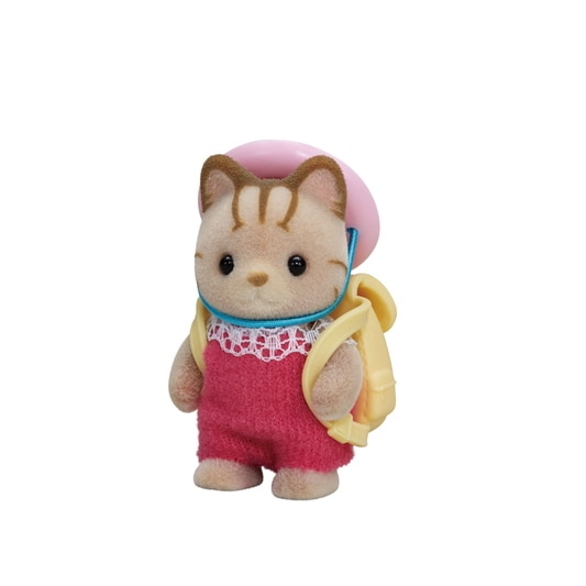 BÉBÉ LAPIN GRIS avec lit et biberon SYLVANIAN FAMILY 5064. 