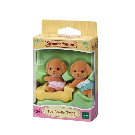 Sylvanian families Twins Dog Poodle Figure Multicolor