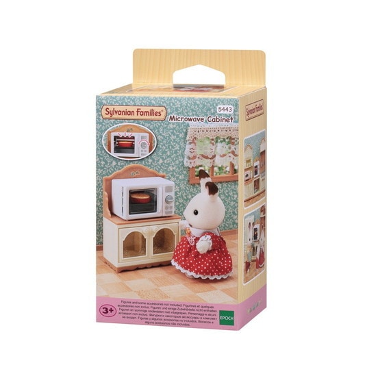 Sylvanian Families Microwave Cabinet Kitchen Accessory Set 5443 Role Play Toy 3+ 
