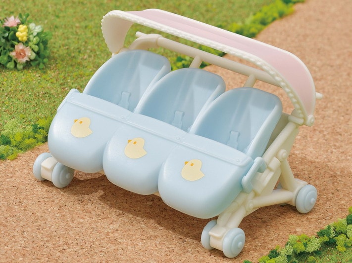Sylvanian Families Triplets Stroller Children's Imaginative Role-Playing Toys 