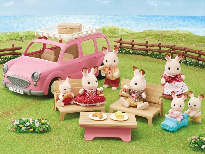 Sleeping  Bags With Picnic Rug And Cushions Made For Sylvanian Families Caravan 