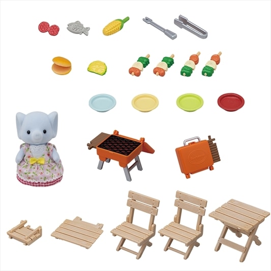 Piknik rodziny słoni zestaw z figurką - 6