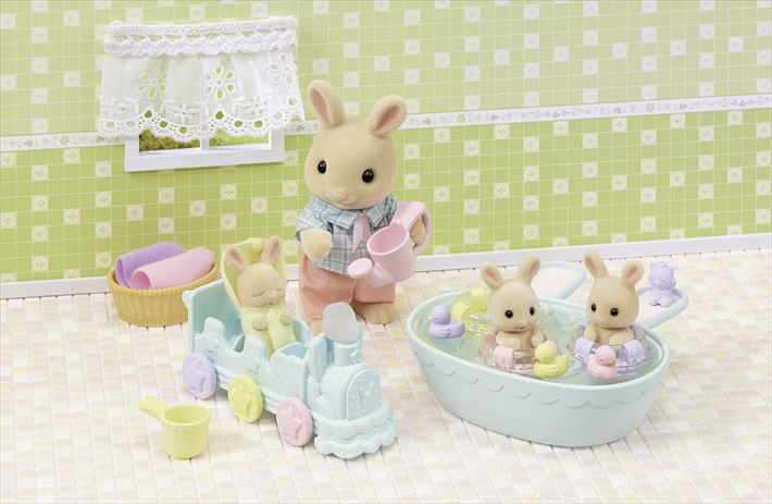 Les triplés Lapin Crème et accessoires de bain - 6