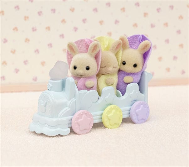 Acheter Sylvanian Families - Les triplés Lapin Crème et accessoires