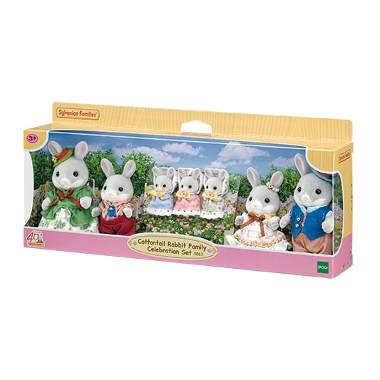 Família dos Coelhos Cauda de Algodão Kit de Celebração - 2