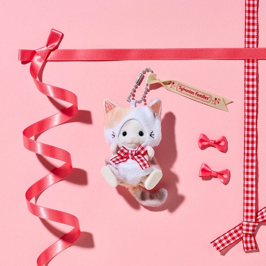 シルバニアファミリーキーチェーン<br/>ラテネコの男の子<br/>-ネココスチューム- - 5