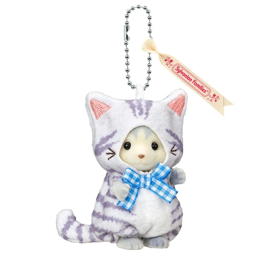 シルバニアファミリーキーチェーン<br/>ハスキーの女の子<br/>-ネココスチューム- - 4