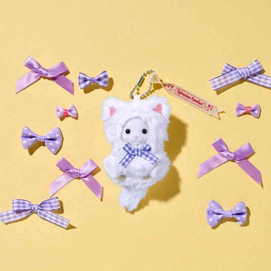 シルバニアファミリーキーチェーンペルシャネコの女の子-ネコ