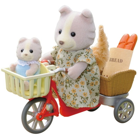 Sylvanian Families Maman Flora Lapin Chocolat avec Frigo Famille Lapin  Chocolat