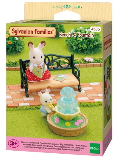 SYLVANIAN Families Bench & Fountain Dolls Furniture 4535 