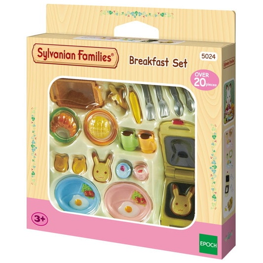 Mini Toy Figure C2 407 Epoch Sylvanian Families breakfast Set