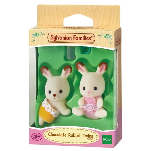 Sylvanian Families Figure & Furniture Set 5432 Chocolate Rabbit Twins Set /3+ 