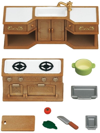 Kitchen Stove, Sink & Counter Set - 5
