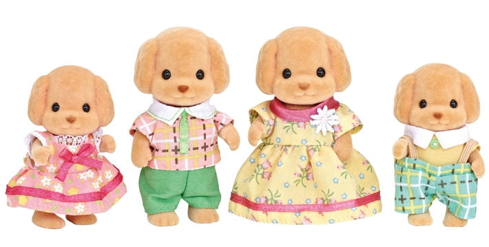 New 5259 Sylvanian Families Toy Poodle Family Set inc 4 Figures Girls Age 3yrs+ 