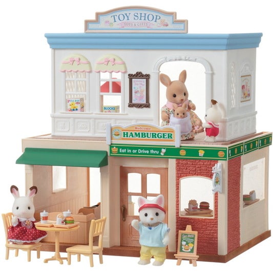 Conjunto de jogos de famílias sylvanian parque de diversões infantil,  figuras de jogos, conjuntos infantis, brinquedos