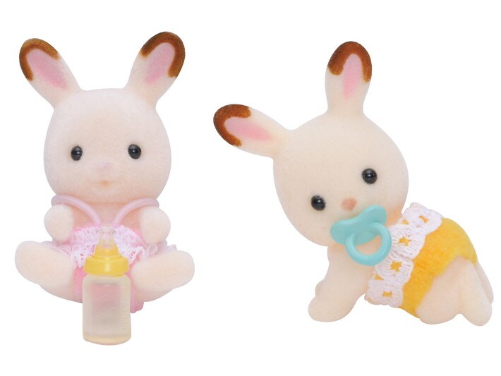 Çikolata Kulaklı Tavşan İkiz Bebekler - 5