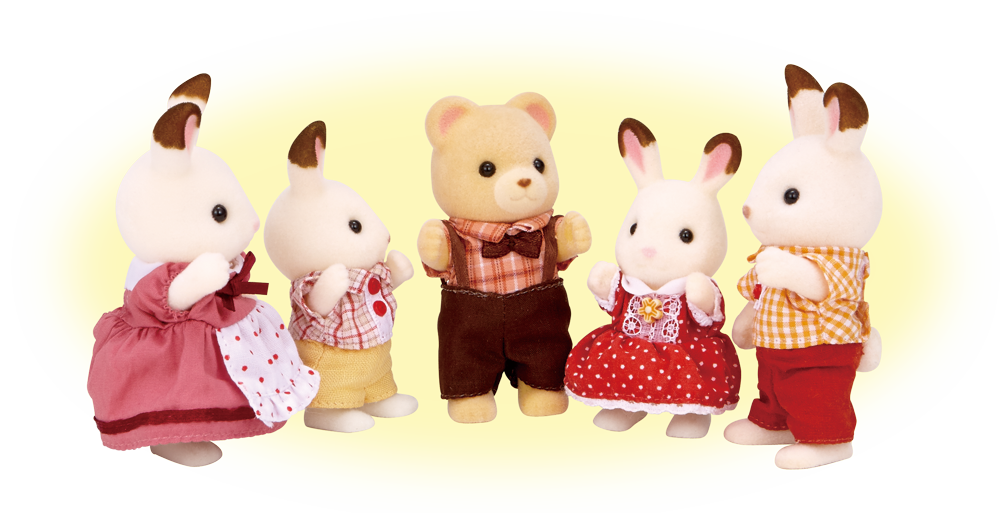 Famille lapin chocolat Sylvanian Families - Grenier d'enfance