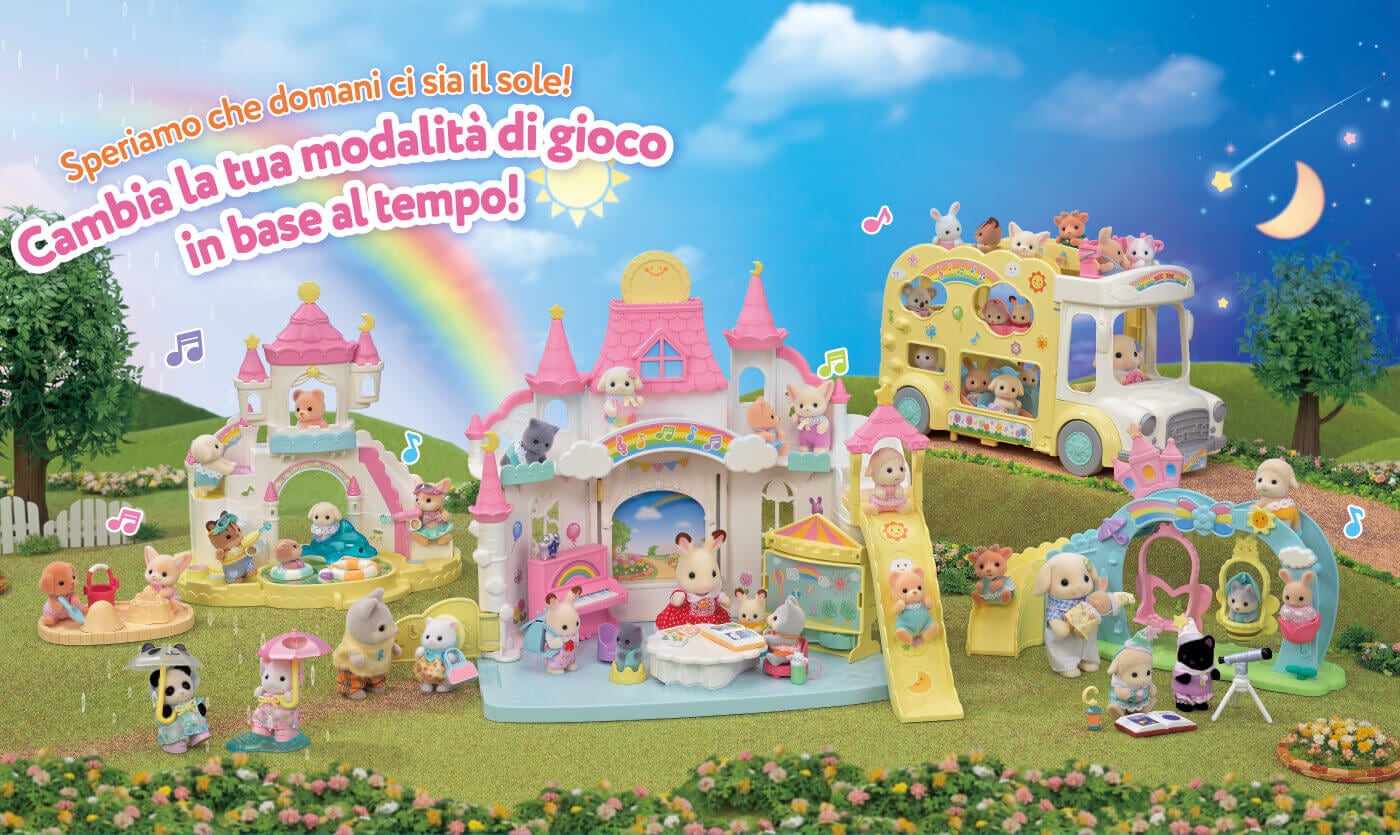 L'Asilo Nido Castello Sole della serie Asilo dei Sylvanian Families. Tante attività divertenti da fare a seconda del tempo!