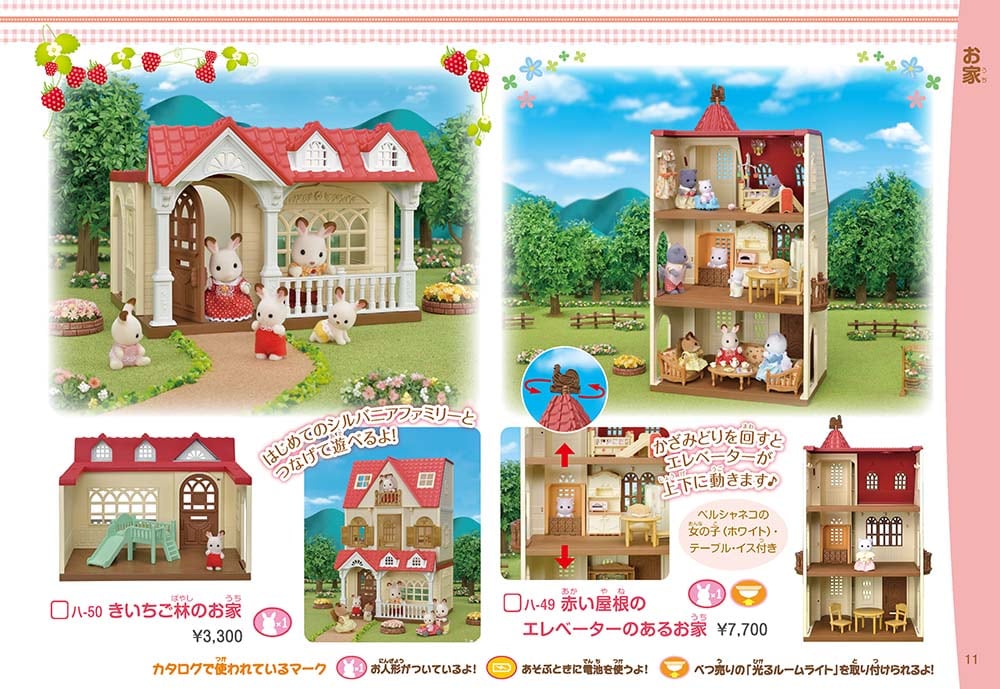 きいちご林のお家　赤い屋根のエレベーターのあるお家