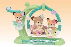 シカの赤ちゃん -水辺のなかよしブランコセット-