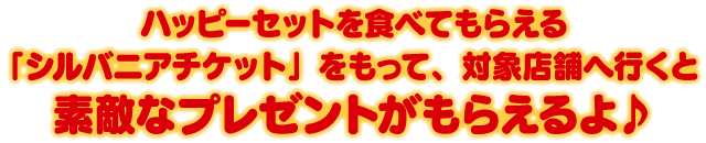 ハッピーセットを食べて対象店舗へ行くと素敵なシルバニア商品をプレゼント！