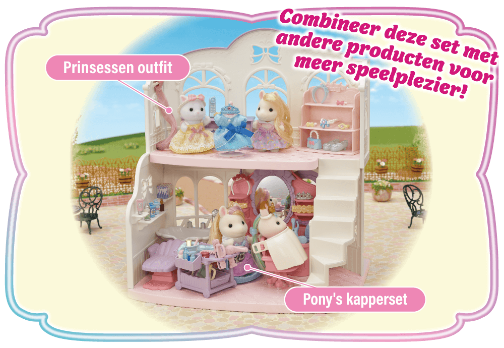 Sylvanian Families - De Kapsalon - De Pony Friends en hun kapperskits - 5650 - Speelklare minipoppen