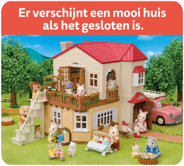 Er verschijnt een mooi huis als het gesloten is.