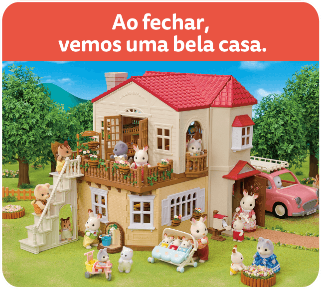 Casa Telhado Vermelho com Luzes, Sylvanian Families, Multicor :  : Brinquedos e Jogos